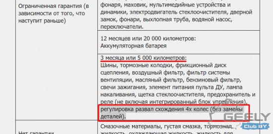 warranty.png (87.53 КБ) 61375 просмотров Скриншот страницы сайта белджи.<br />Условие распространяется на следующие модели - Geely ATLAS NL-3, EMGRAND X7 NL-4, EMGRAND 7 FE3-JC, GEELY GE (KC-2), COOLRAY SX-11