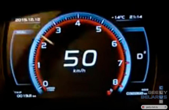 Модификация вывода информации на приборую панель NL-3 Джили Атлас в режиме Sport